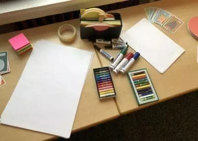 Was ist Coaching? Ein wichtiger Teil ist der Einsatz von oft überraschenden Materialien.